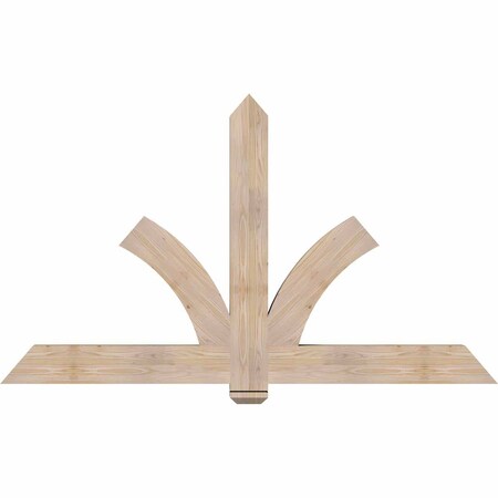 Ekena Millwork Redmond Smooth Timber Gable Bracket, Douglas Fir, 72"W x 42"H x 3 1/2"D x 5 1/2"F, 14/12 Pitch GBW072X42X0406RED00SDF